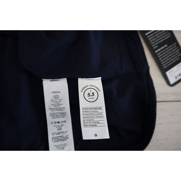 allbirds AK0013W003 Women's Sz Large True Navy Blue Natural Flow Studio Tank Top - Picture 8 of 9